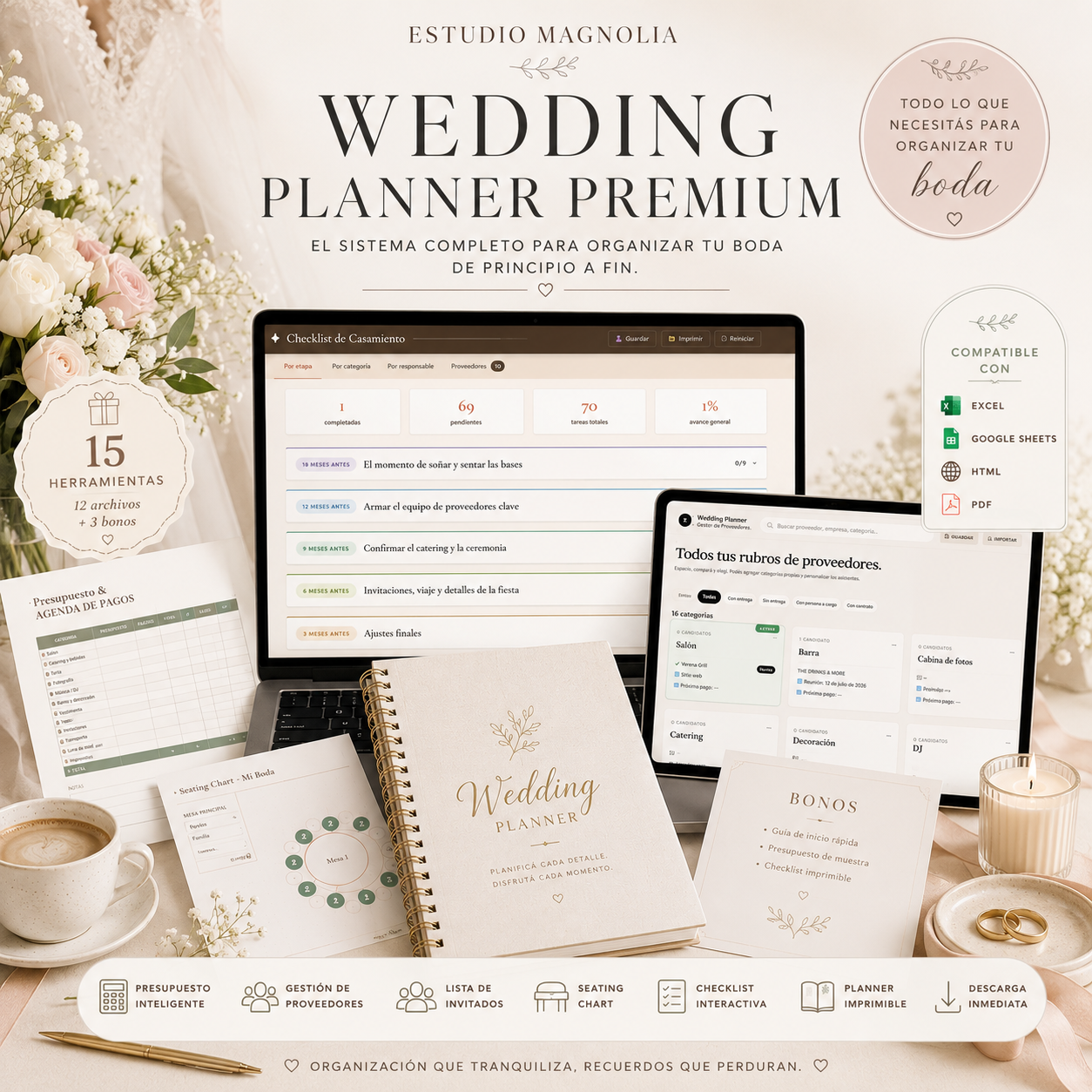 Wedding Planner Premium - Tu Boda Bajo Control